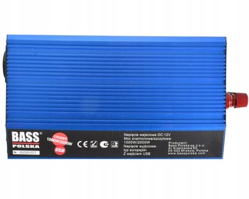 Преобразователь напряжения 12 В/230 В с полным синонтровым инвертором