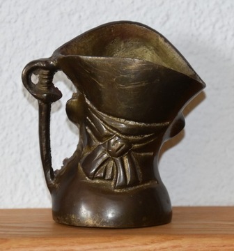Голова пирата, бюст, статуэтка из латуни.
