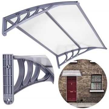 DASZEK NAD DRZWI ALU ZADASZENIE POLIWĘGLAN 80x150cm WEJŚCIOWE KLIME ŁUKOWY