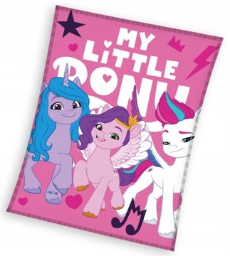Duży miękki kocyk dziecięcy polarowy CORAL 130x170 koc NARZUTA little pony