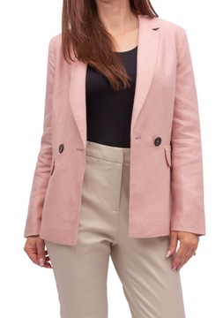 marynarka DAMSKA PUDROWY RÓŻ plus size 6XL 52