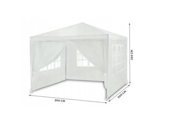 Белый садовый павильон 3х3м 4936
