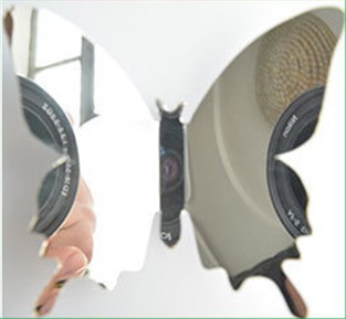 3D серебряные зеркальные наклейки на стену с бабочками