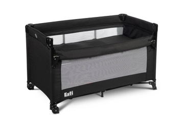 РЕГУЛИРУЕМАЯ ДВИГАТЕЛЬНАЯ кроватка, ДВУХУРОВНЕВАЯ, ОТкидывающаяся сторона, МАТРАС, КОЛЕСА