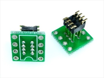 ПЕРЕХОДНИК С DIP8 НА SOIC8 (SO8, SOP8) ПАЯНЫЙ