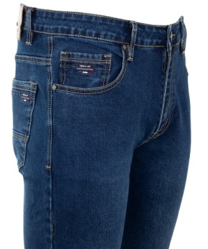 Spodnie męskie jeansy niebieskie ELASTYCZNE DŻINSY W46 L34