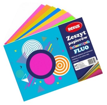BENIAMIN PAPIER KOLOROWY blok wycinanka A5 fluo