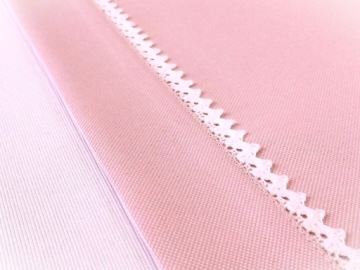 POWDER PINK + WHITE LACE дорожка 150x40