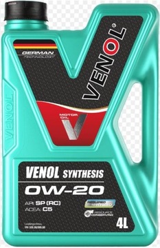 OLEJ SILNIKOWY VENOL SYNTHESIS 0W20 C5 VW 508/509 4L