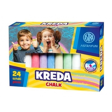 KREDA TABLICOWA FUN 24SZT ASTRA, ASTRA PAPIERNICZE