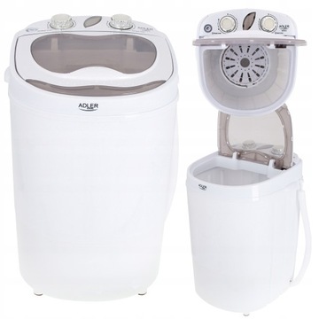Adler AD 8055 Портативная стиральная машина, стиральная машина-отжимка, тип «Франия», 400Вт