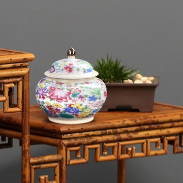 Фарфоровый эмалированный контейнер для хранения чая в китайском стиле, имбирная банка C