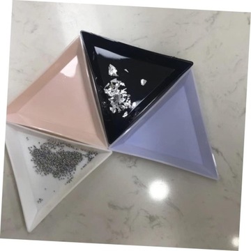 160 шт. треугольная пластина для дизайна ногтей, красочный поднос, треугольные D-подносы