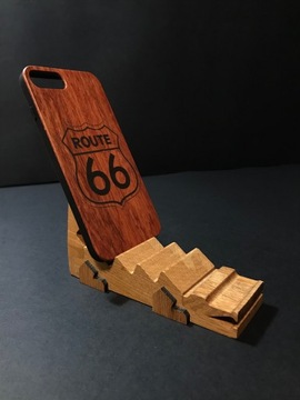 Деревянная подставка для телефона/планшета Крокодил