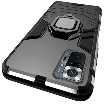 ETUI PANCERNE RING CASE DO XIAOMI REDMI NOTE 10 PRO + SZKŁO HARTOWANE