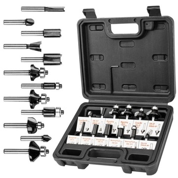 НАБОР VERTO 12 ФРЕЗ EL WIDIA ХВОСТОВИК 6MM 60H008