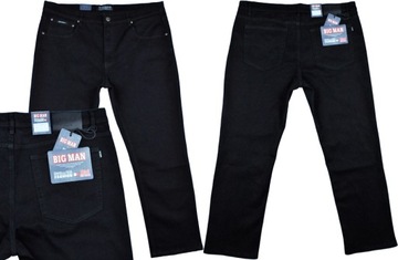 Spodnie męskie jeans Big Man bm050-7 czarne pas 112 cm 43/30