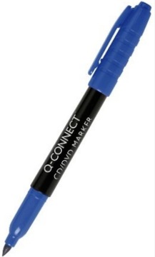 Marker do płyt CD/DVD Q-CONNECT 1mm niebieski KF02301