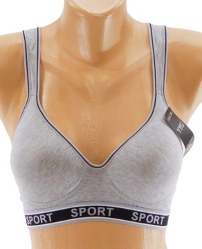 Biustonosz sportowy HAN-11016 szary (36D) 80D
