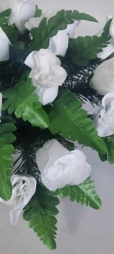 КБ цветочный головной убор, искусственная композиция для могилы, памятника, кладбища, купола, розы