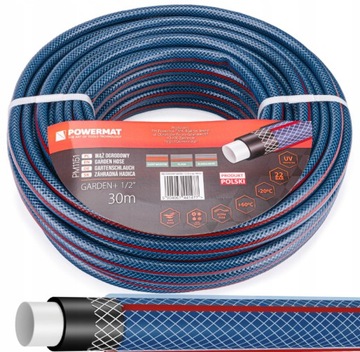 Wąż OGRODOWY Do Wody 1/2'' 30m 4 Warstwowy 22 Bar