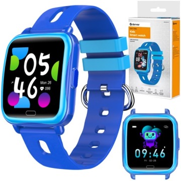 DENVER SMARTWATCH DLA DZIECI SMS KROKI Niebieski