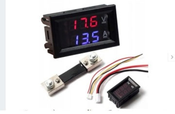 МОДУЛЬ ВОЛЬТМЕТРА 0–100 В АМПЕРМЕТР 100 А + ШУНТ