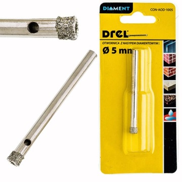 АЛМАЗНАЯ КОРОНОЧНАЯ ПИЛА КРУЖЕВО ДЛЯ КЕРАМИЧЕСКОЙ ПЛИТКИ ГЛАЗУРЬ СТЕКЛО 5 мм