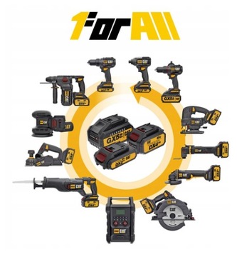 Аккумуляторная орбитальная шлифовальная машина CAT DX41B, 18 В + 14 аксессуаров