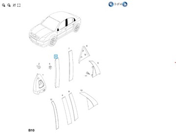LIŠTA DVEŘE LEVÝ PŘEDNÍ SLOUPEK B RÁMEC OKNO OPEL VECTRA C SIGNUM 13192790