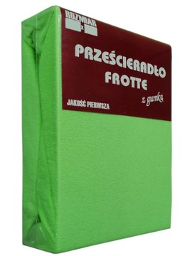 PRZEŚCIERADŁO FROTTE Z GUMKĄ 140/200 GRUBE ZIELONE