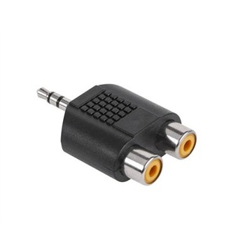 Złącze JACK wtyk 3.5 - 2 x GNIAZDO RCA