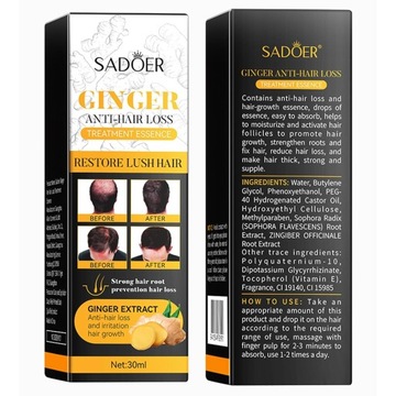 Масло против выпадения волос Sadoer Ginger, Средство против выпадения волос Sadoer Ginger