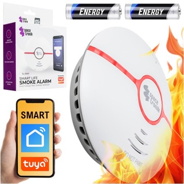 Czujnik Dymu Ognia TUYA Smart Life WiFi Alarm detektor czujka wykrywacz
