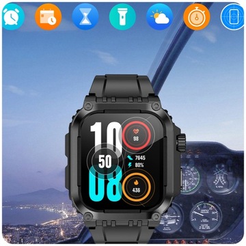 SMARTWATCH MĘSKI ZEGAREK FUNKCJA GPS ROZMOWY POLSKIE MENU CIŚNIENIE 410mAh