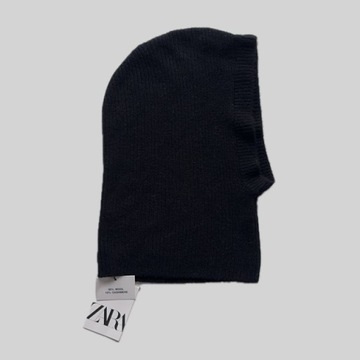 ZARA Czapka Kominiarka Balaclava Wełna + Kaszmir