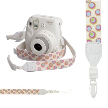 FujiFilm Pasek do aparatów Instax biały w kropki