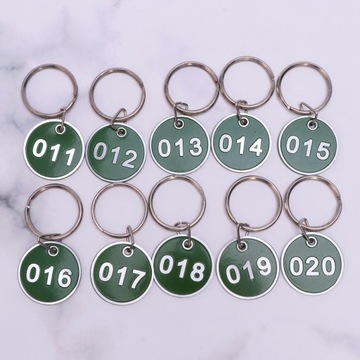 ПОДВЕСКИ ДЛЯ КЛЮЧЕЙ МЕТАЛЛИЧЕСКИЕ ПРОНУМЕРНЫЕ 50 ШТ.