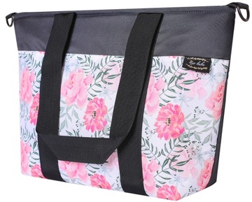 Mio bebe ПОЛЬША большая СУМКА для коляски СЕРЫЙ ПИОН