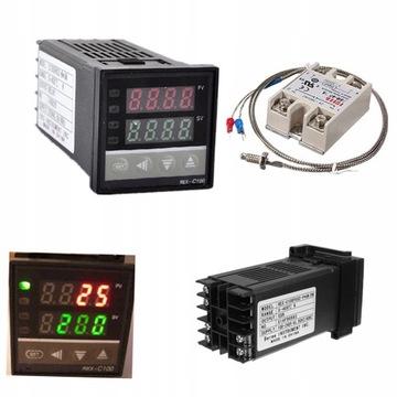KONTROLER TEMPERATURY PID REX-C100 LCD Max.40A SSR