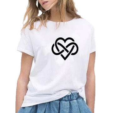 ФУТБОЛКА С БЕСКОНЕЧНЫМ ПРИНТОМ СЕРДЦА. XXL