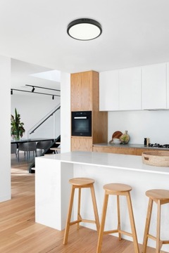 НАКЛАДНАЯ СВЕТОДИОДНАЯ ПАНЕЛЬНАЯ ЛАМПА 24ВТ КРУГ ЧЕРНАЯ 4500К