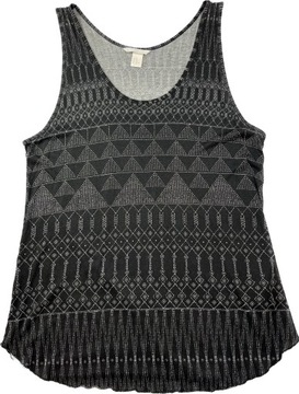 Bluzka na ramiączkach czarna aztecka H&M US XL