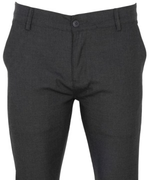 БРЮКИ ИЗ ЭЛЕГАНТНОГО МАТЕРИАЛА, ТЕМНО-СЕРЫЕ, ОДНОРОДНЫЕ W34 L30