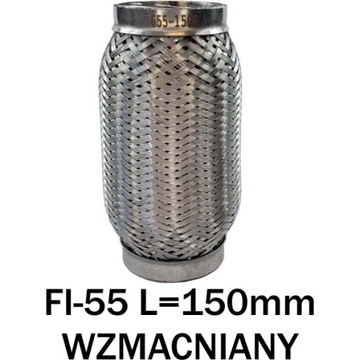 ŁĄCZNIK ELASTYCZNY ZŁĄCZE TŁUMIKA FI-55 L=150mm