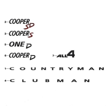 MINI COOPER COUNTRYMAN С надписью TAP ЧЕРНЫЙ F60 R60