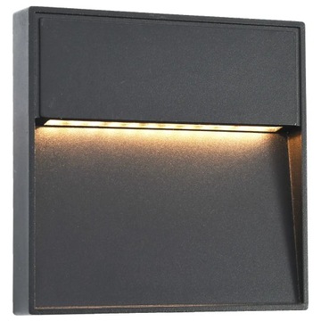 Lampy ścienne zewnętrzne LED, 2 szt., 3 W, czarne,