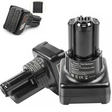 AKUMULATOR BATERIA DO BOSCH BAT420 LI-ION 6AH 2SZT