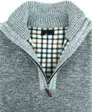 SWETER MĘSKI ROZPINANY CIEPŁY Z POLAREM XXL G28