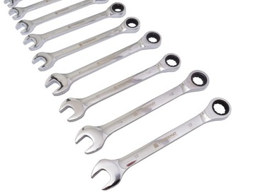 КЛЮЧИ НАКОЛЬНЫЕ С ТРЕЩОТКОЙ 8-19 12 ШТ.